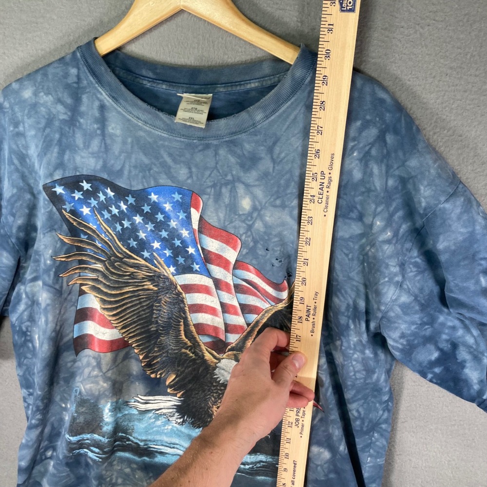 Gildan Mens USA Flag Eagle T Shirt 2XL‎ Tie Dye Patriotic Graphic - Picture 6 of 10
